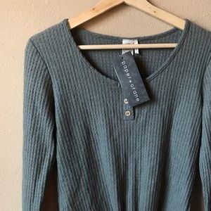 Long Sleeve Soft Tie Top